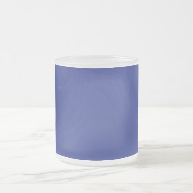Caneca De Café Vidro Jateado Solid Deep Blue Backdrop | Bold Minimalist Design (Centro)