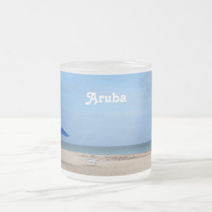 Caneca De Café Vidro Jateado Solidão de Aruba