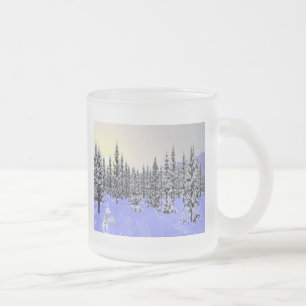 Caneca De Café Vidro Jateado Solstício de inverno