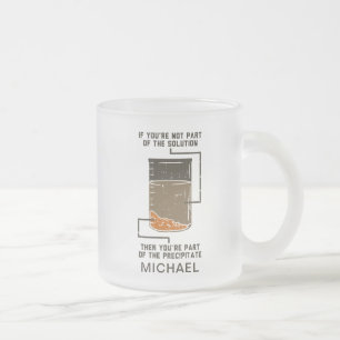 Caneca De Café Vidro Jateado Solução Química Personalizada Precipitar Gag para