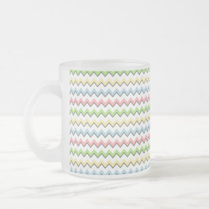 Caneca De Café Vidro Jateado Sombra Pastel da Chevron-Gota por Shirley Taylor