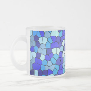 Caneca De Café Vidro Jateado Sombras de Vidro Azul Obtido por Shirley Taylor