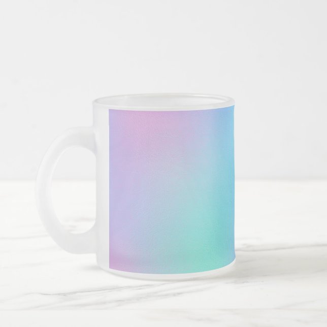 Caneca De Café Vidro Jateado Sonho Pastel Holográfico (Esquerda)