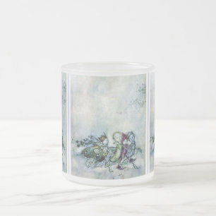 Caneca De Café Vidro Jateado Sonhos de Noite de Verão