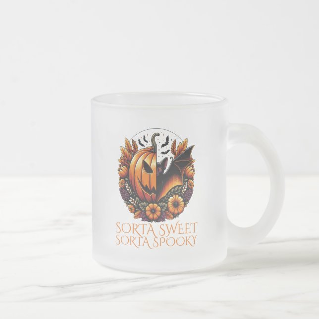 Caneca De Café Vidro Jateado Sorta Doce Sorta Spooky (Direita)