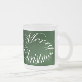 Caneca De Café Vidro Jateado Sorvete de Vidro Verde Feliz Natal