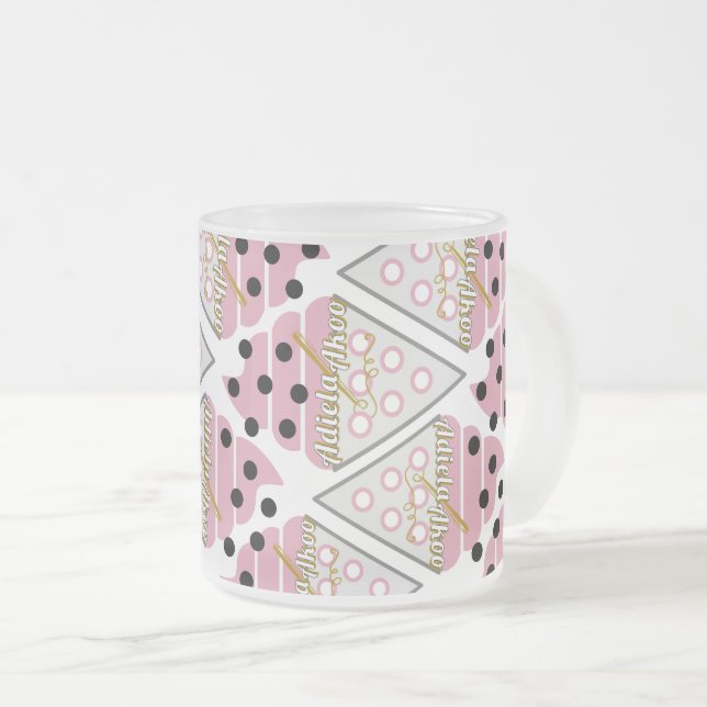 Caneca De Café Vidro Jateado Sorvete irresistível borrifa Vanilla Mug (Frente Esquerda)