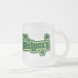 Caneca De Café Vidro Jateado Sou McLucky!
