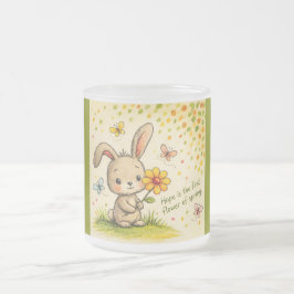 Caneca De Café Vidro Jateado Spring Bunny Mug