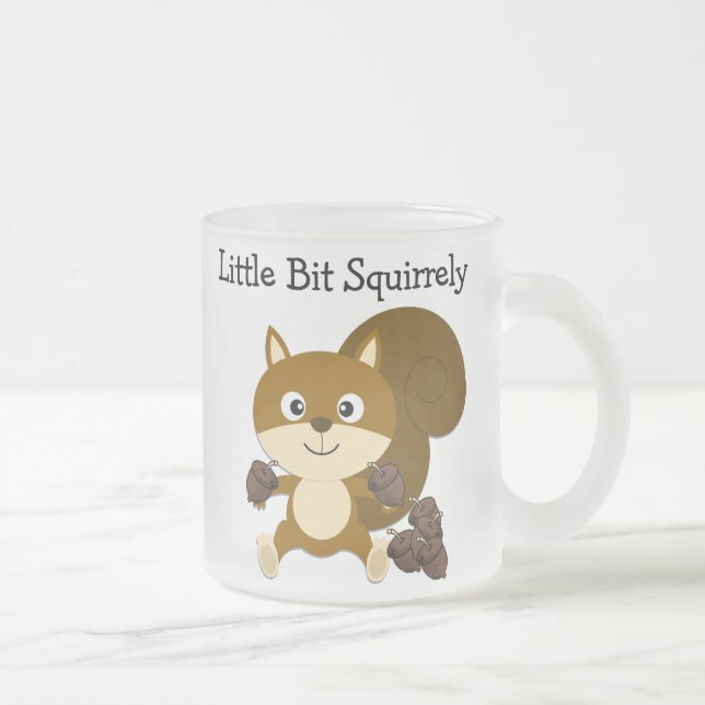 Caneca De Café Vidro Jateado Squirrely (Direita)