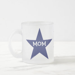 Caneca De Café Vidro Jateado Star Mãe Mug