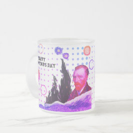 Caneca De Café Vidro Jateado STARRY NIGHT editable fluorescent valentine violet