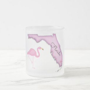 Caneca De Café Vidro Jateado State Mug/Florida Hometown