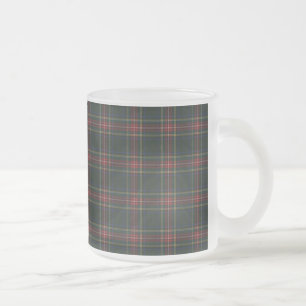 Caneca De Café Vidro Jateado Stewart Black Clan Tartan 