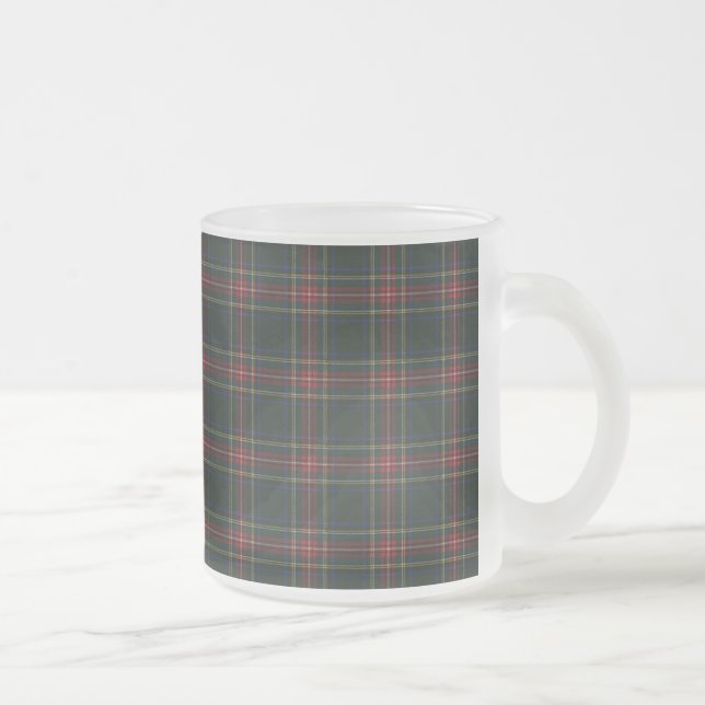 Caneca De Café Vidro Jateado Stewart Black Clan Tartan (Direita)