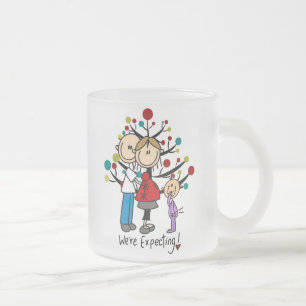 Caneca De Café Vidro Jateado Stick Figures Expectativa Parente Girl