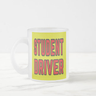 Caneca De Café Vidro Jateado Student Driver