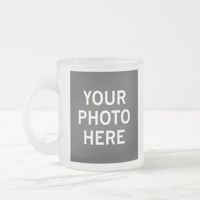 Caneca De Café Vidro Jateado Sua Foto Aqui (Esquerda)