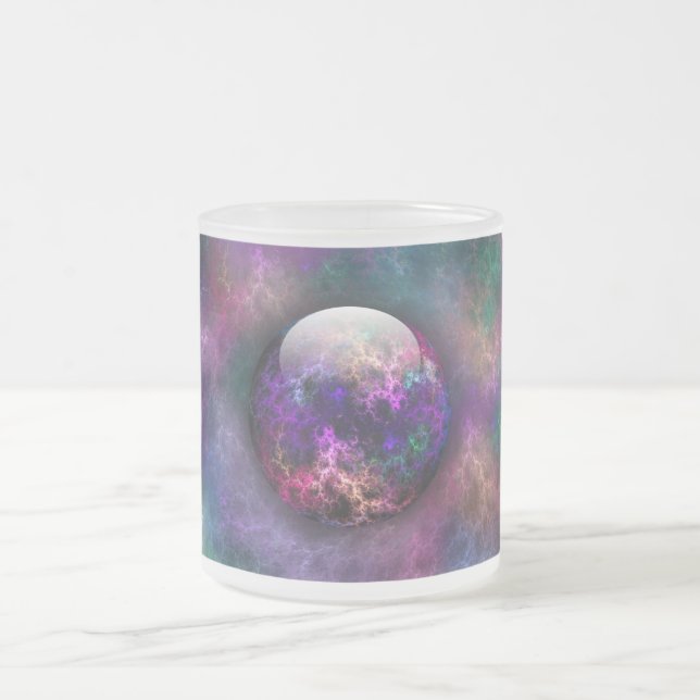 Caneca De Café Vidro Jateado Sua Lâmina De Materiais Brilhantes (Centro)