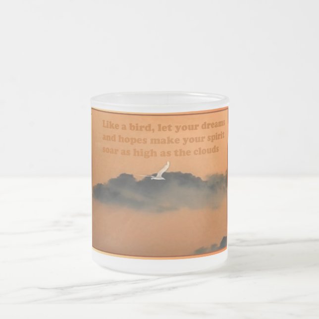 Caneca De Café Vidro Jateado Subir, Por Mais  (Centro)