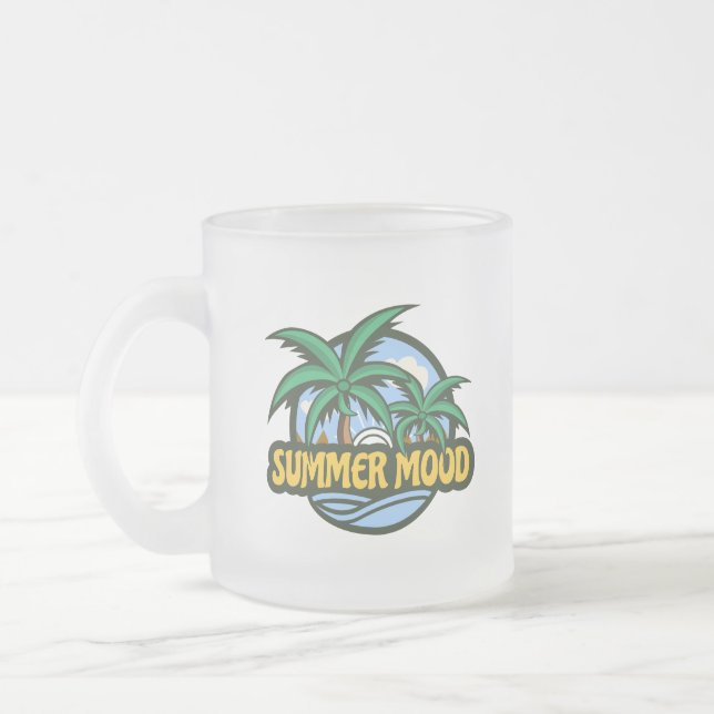 Caneca De Café Vidro Jateado Summer Mood (Esquerda)