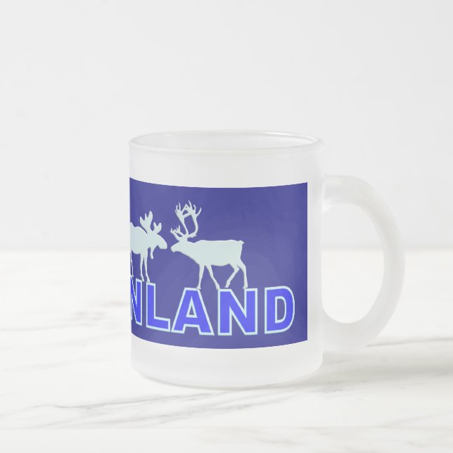 Caneca De Café Vidro Jateado Suomi Finlândia (Direita)