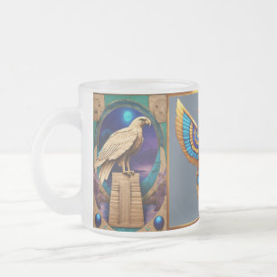 Caneca De Café Vidro Jateado Superrealismo Egípcio Eagle Mug