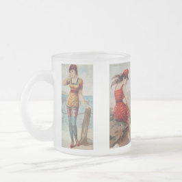 Caneca De Café Vidro Jateado Surf Beauties Mug