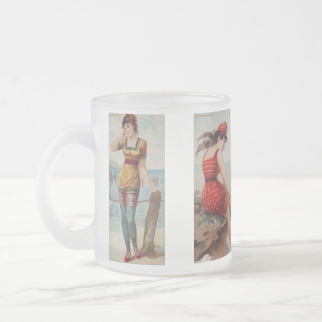 Caneca De Café Vidro Jateado Surf Beauties Mug (Esquerda)