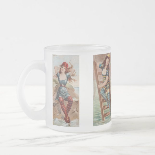 Caneca De Café Vidro Jateado Surf Beauties Mug (Esquerda)