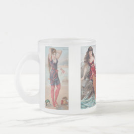 Caneca De Café Vidro Jateado Surf Beauties Mug