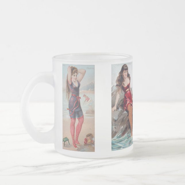 Caneca De Café Vidro Jateado Surf Beauties Mug (Esquerda)