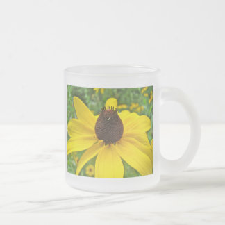 Caneca De Café Vidro Jateado Susan Wildflower de olhos negros