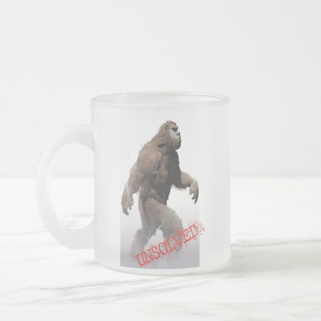 Caneca De Café Vidro Jateado T-Shirt Bigfoot (Esquerda)
