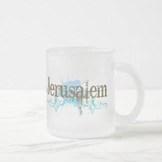 Caneca De Café Vidro Jateado T-shirt de Jerusalem Israel