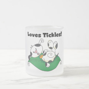 Caneca De Café Vidro Jateado T-shirt e presentes das cócegas dos amores