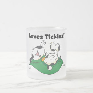 Caneca De Café Vidro Jateado T-shirt e presentes das cócegas dos amores