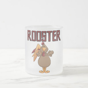 Caneca De Café Vidro Jateado T-shirt e presentes do galo