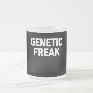 Caneca De Café Vidro Jateado T-Shirt Genético Freak Engraçado Dizendo