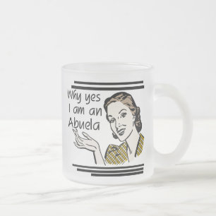 Caneca De Café Vidro Jateado T-shirt retros e presentes de Abuela
