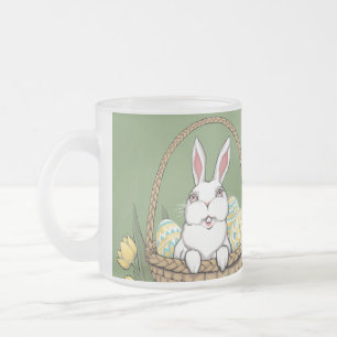 Caneca De Café Vidro Jateado Taça Bunny Rabbit Mug de Café Coelho Taça Bunny