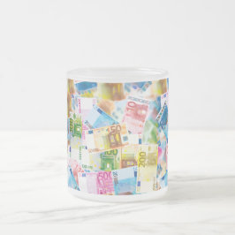 Caneca De Café Vidro Jateado Taça de banqueiro com notas de banco