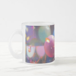 Caneca De Café Vidro Jateado Taça de Vidro de Celebração de Aniversário com Mot