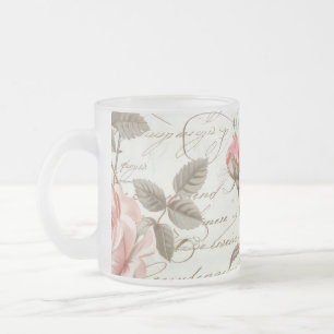 Caneca De Café Vidro Jateado Taça de vidro rosa rosa