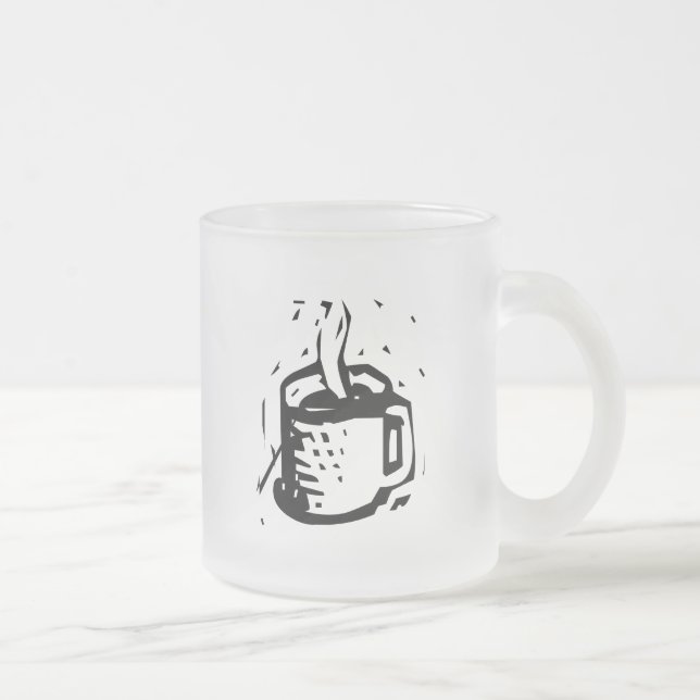 Caneca De Café Vidro Jateado Taça Lino (Direita)