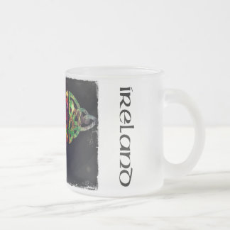 Caneca De Café Vidro Jateado Taça, nó celta, Irlanda, de cores