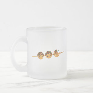 Caneca De Café Vidro Jateado Takoyaki