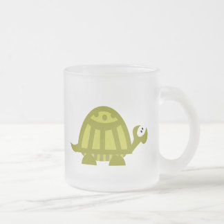 Caneca De Café Vidro Jateado Tartaruga verde