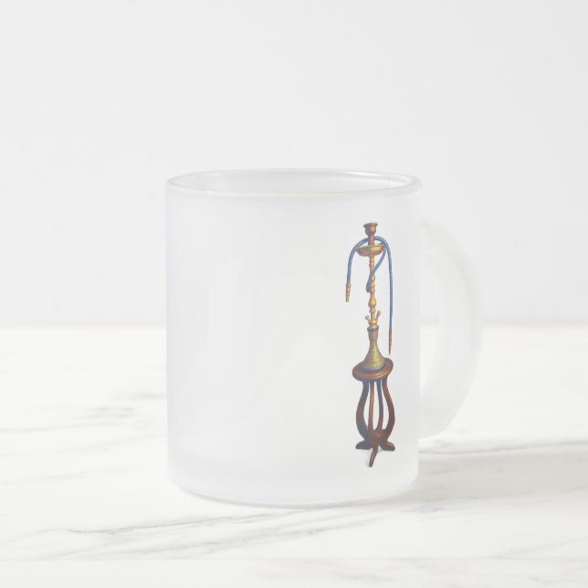 Caneca De Café Vidro Jateado Taza arte  (Frente Esquerda)