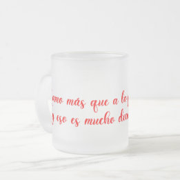 Caneca De Café Vidro Jateado Te amo mas que a la pizza
